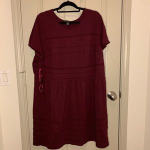 INC woman burgundy knit dress